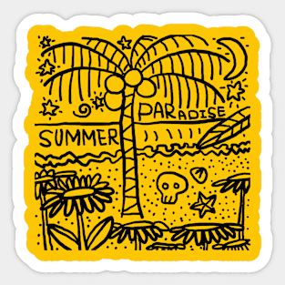 beach paradise Sticker